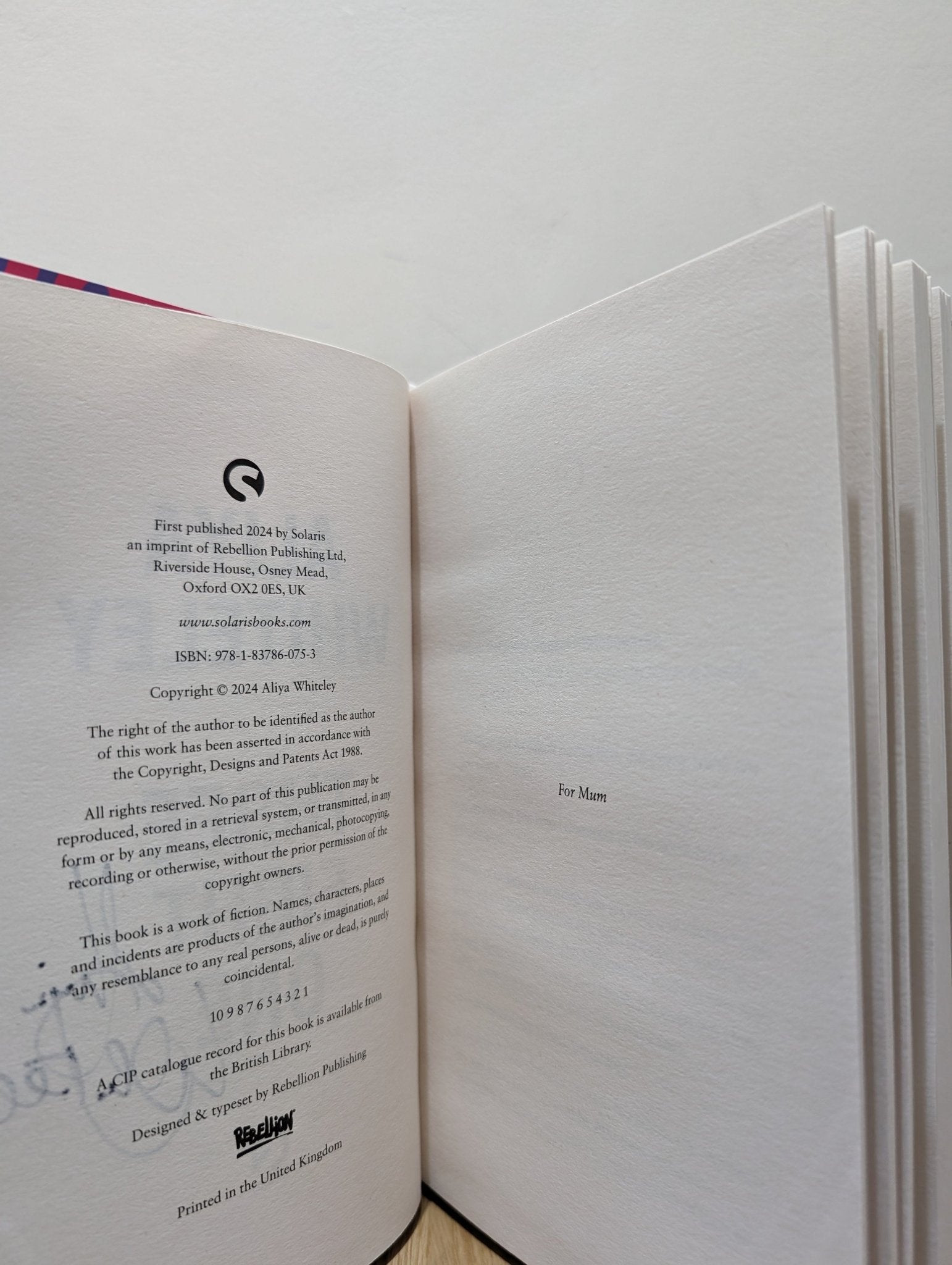 Three Eight One by Aliya Whiteley (Signed First Edition) - Fialta Books