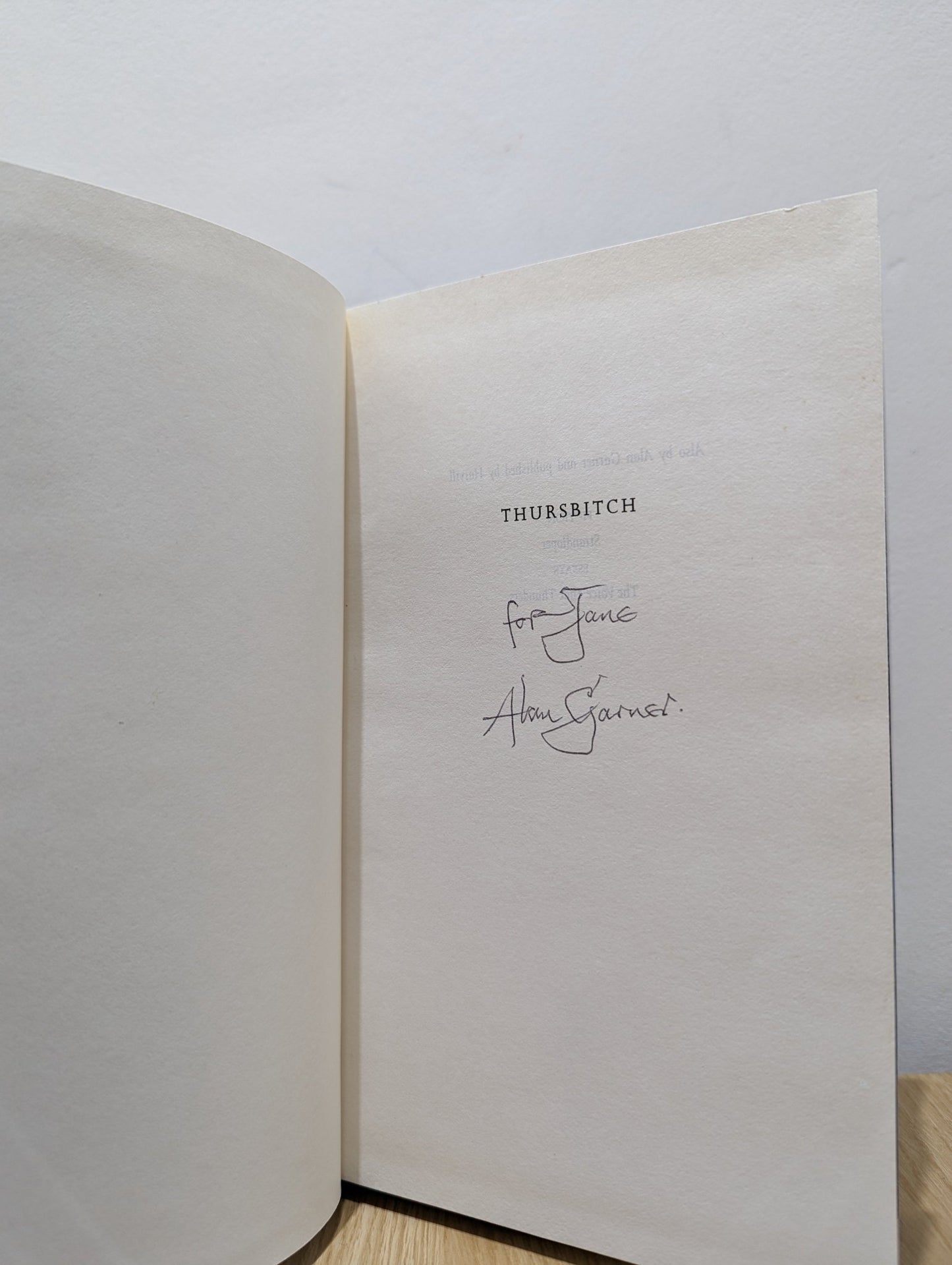 Thursbitch by Alan Garner (Signed) - Fialta Books