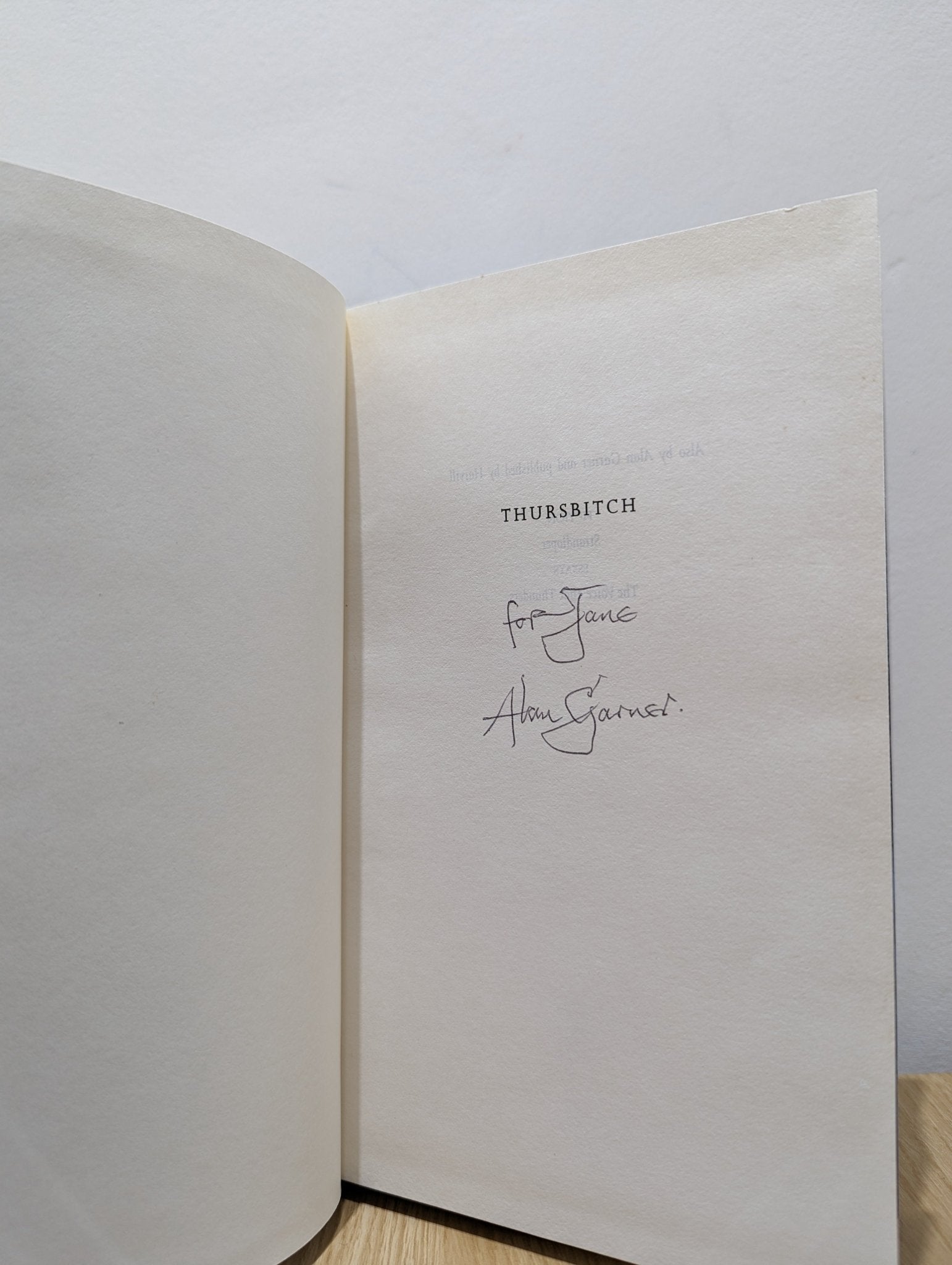 Thursbitch by Alan Garner (Signed) - Fialta Books
