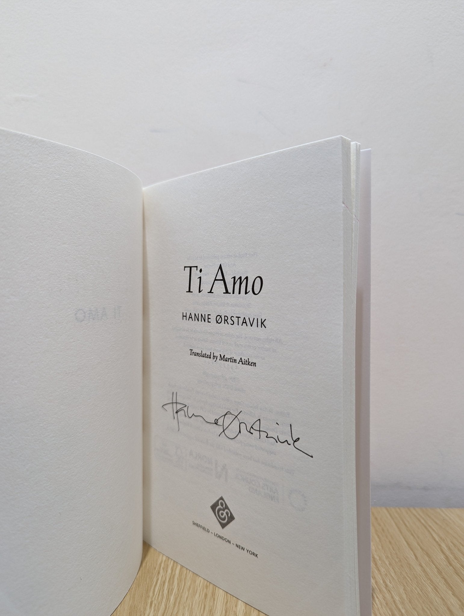 Ti Amo by Hanne Ørstavik (Signed First Edition) - Fialta Books