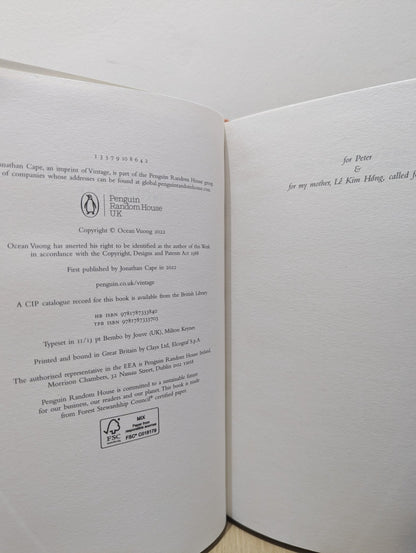 Time is a Mother by Ocean Vuong (Signed First Edition) - Fialta Books