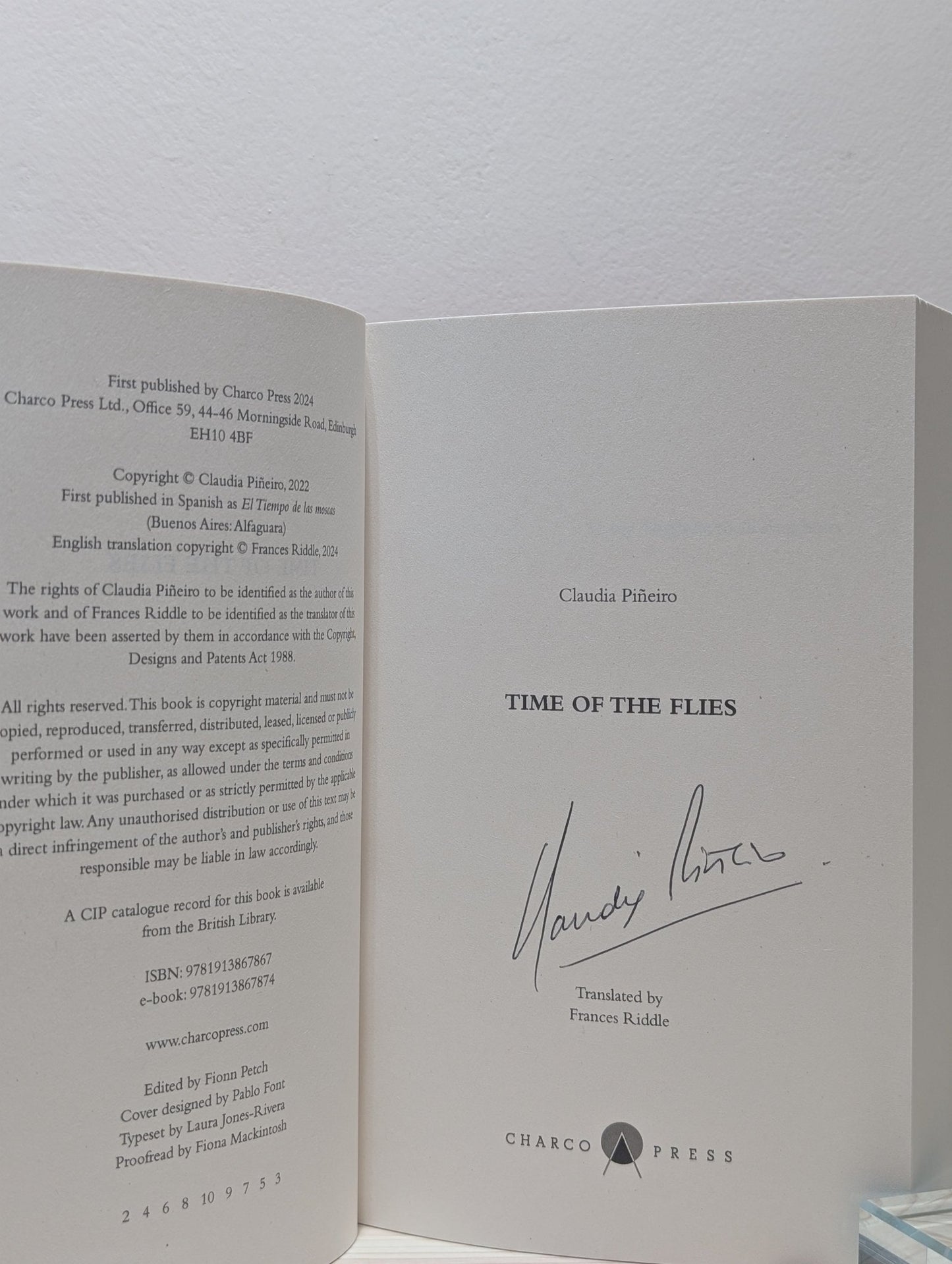 Time of the Flies by Claudia Pineiro (Signed) - Fialta Books