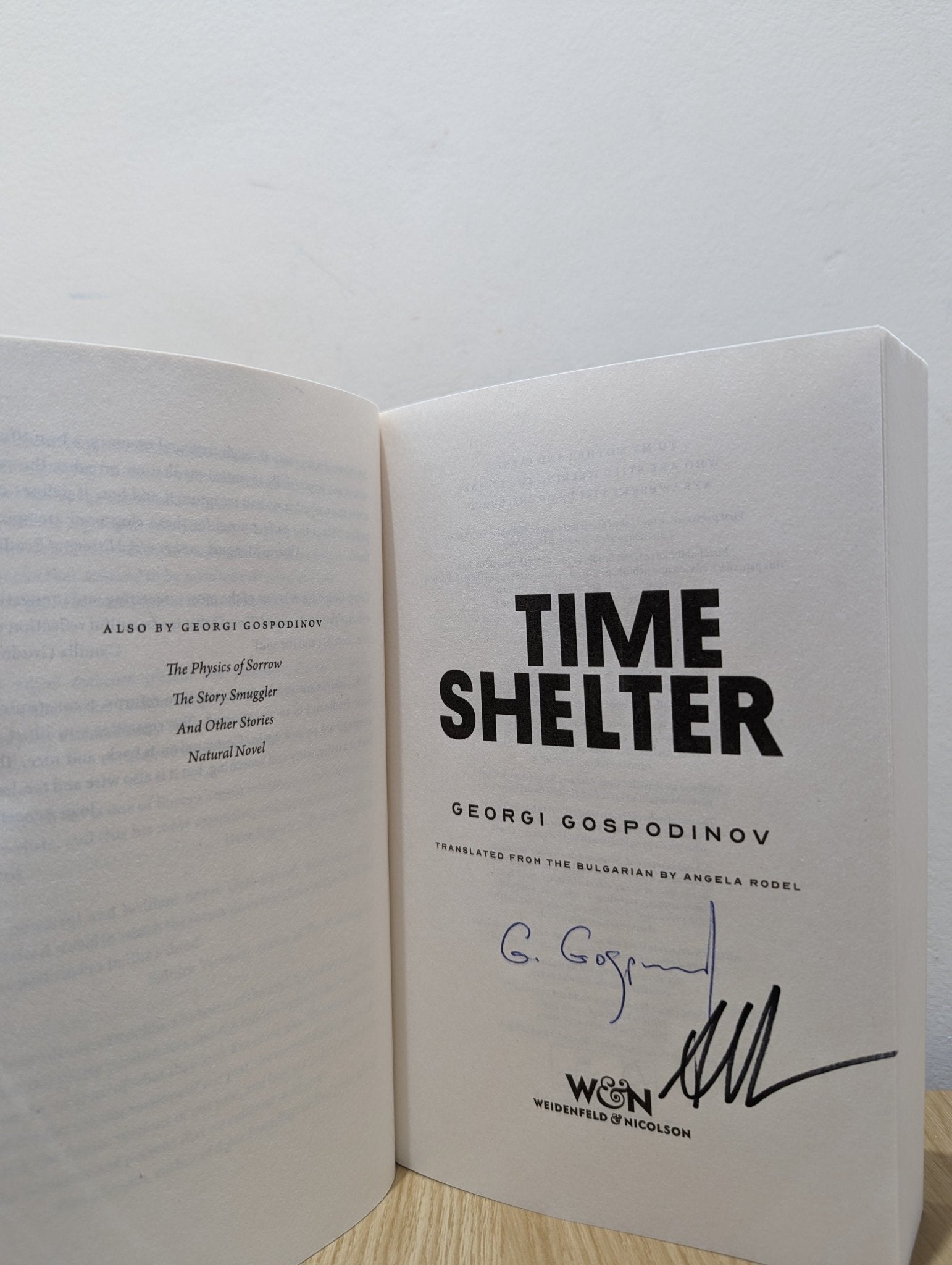Time Shelter by Georgi Gospodinov (Signed Paperback Edition) - Fialta Books