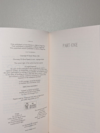 Tipping The Velvet by Sarah Waters (Signed Paperback Edition) - Fialta Books