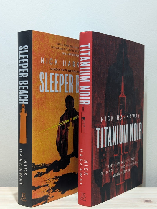 Titanium Noir; Sleeper Beach by Nick Harkaway (Signed First Edition Set) - Fialta Books