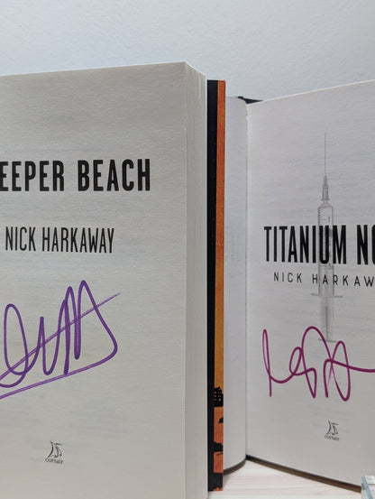 Titanium Noir; Sleeper Beach by Nick Harkaway (Signed First Edition Set) - Fialta Books