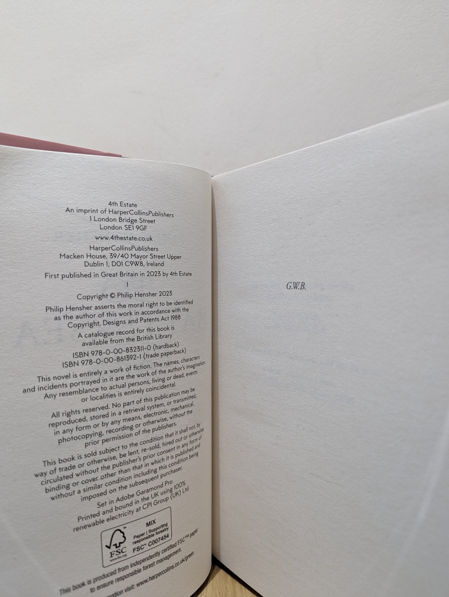 To Battersea Park by Philip Hensher (Signed First Edition) - Fialta Books