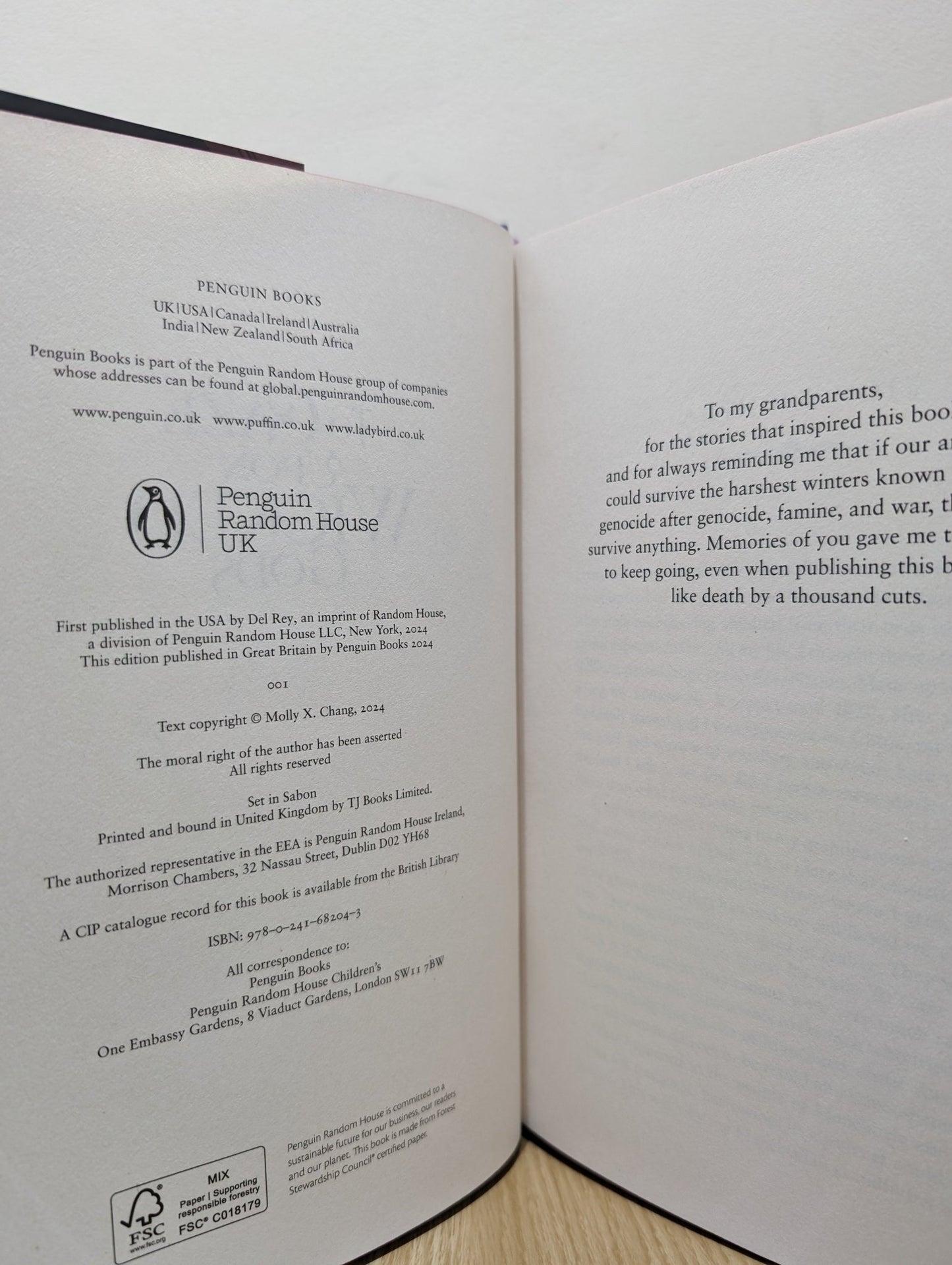 To Gaze Upon Wicked Gods by Molly X. Chang (Signed First Edition with sprayed edges) - Fialta Books