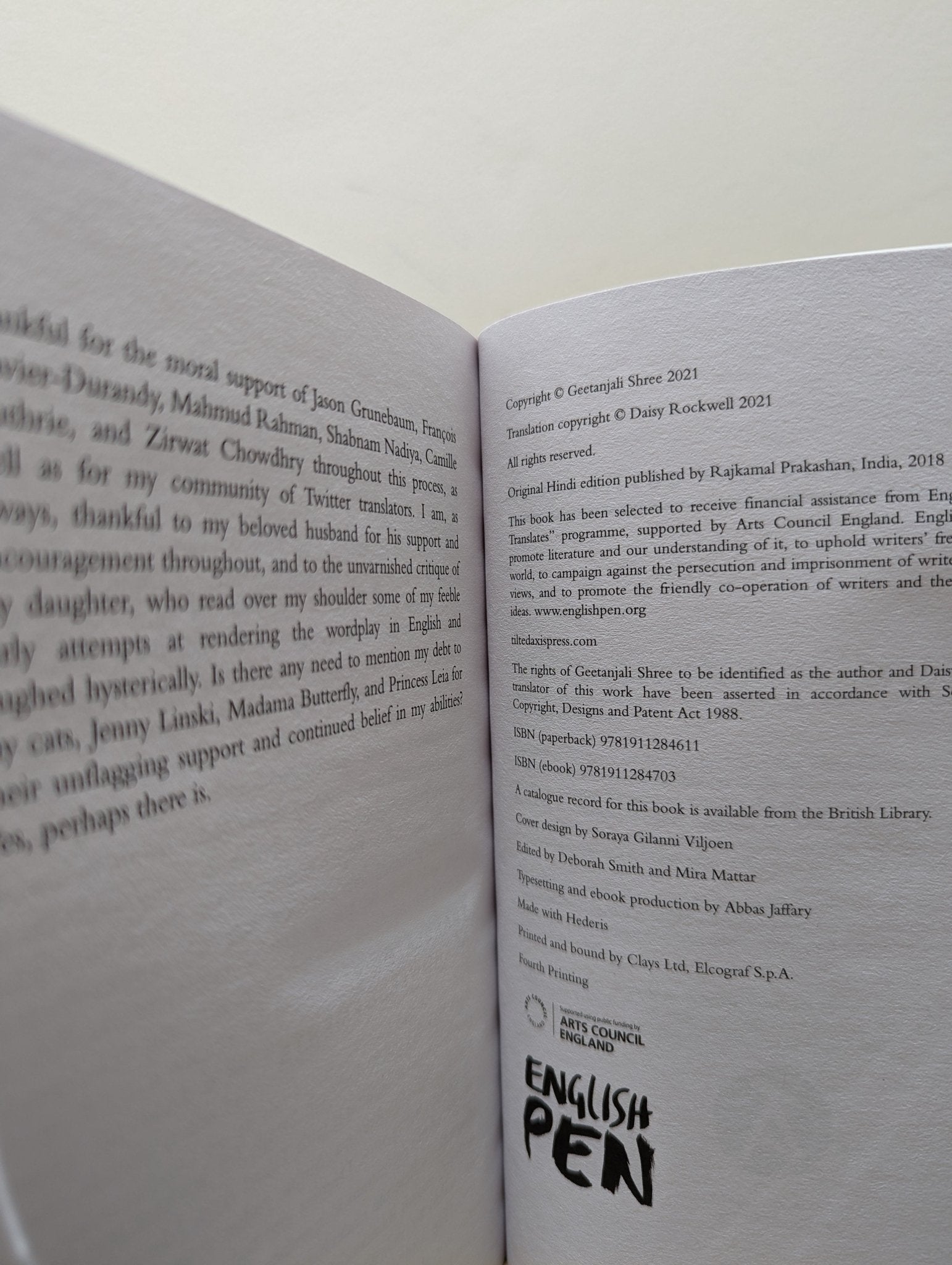 Tomb of Sand by Geetanjali Shree (Signed Edition) - Fialta Books