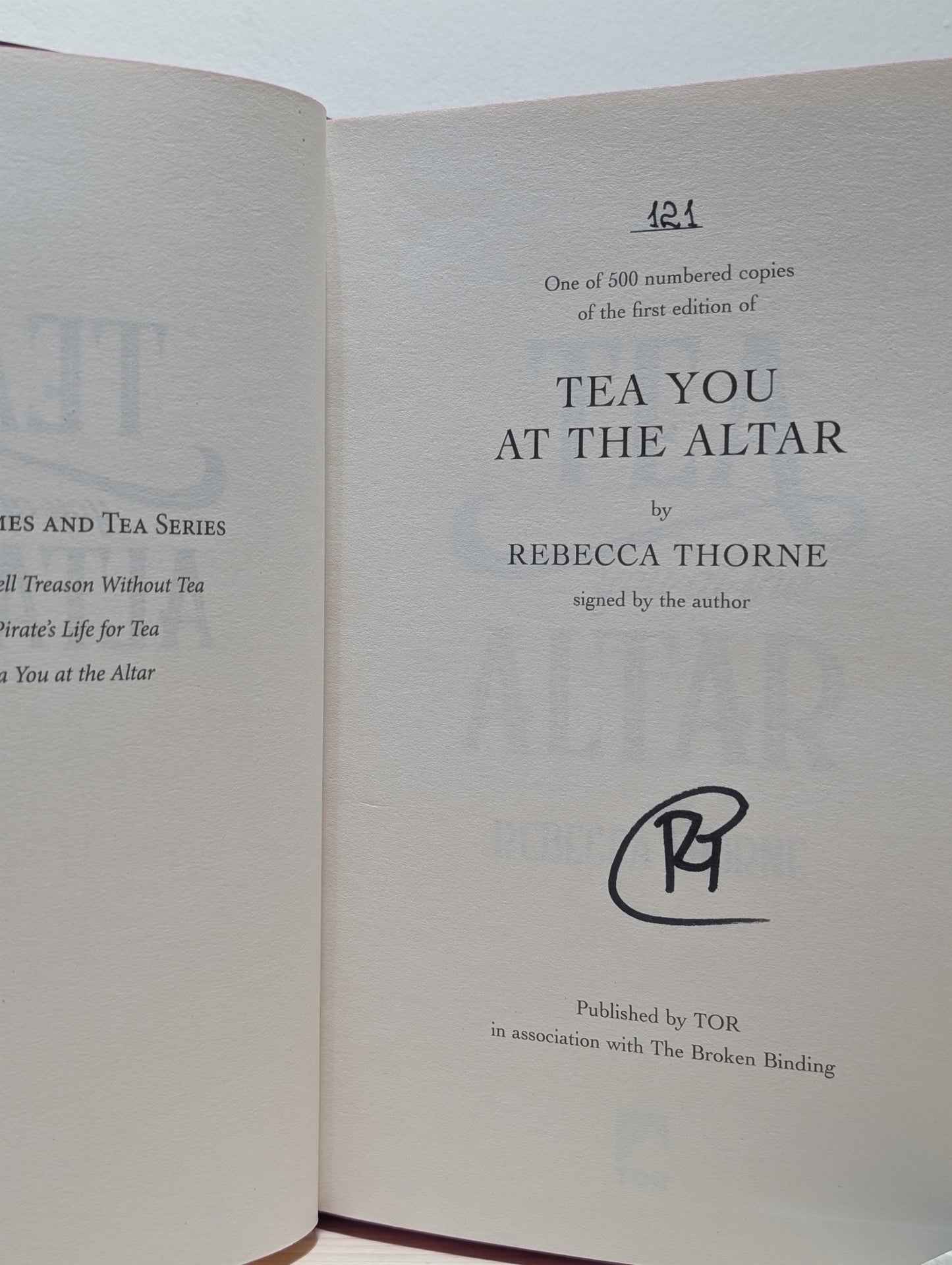 Tomes & Tea Series 1 - 4; Can't Spell Treason Without Tea etc (Signed with sprayed edges) - Fialta Books
