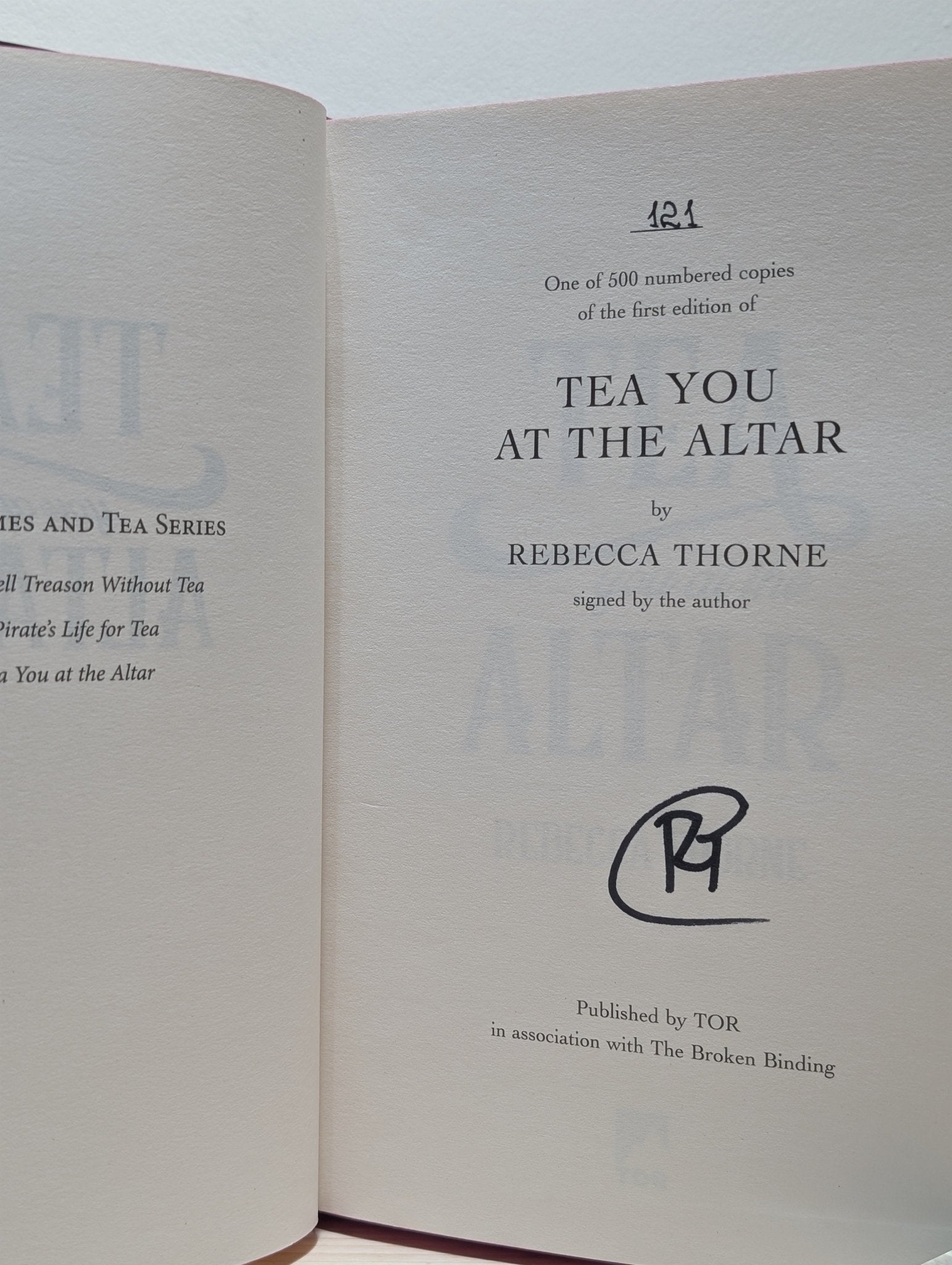 Tomes & Tea Series 1 - 4; Can't Spell Treason Without Tea etc (Signed with sprayed edges) - Fialta Books
