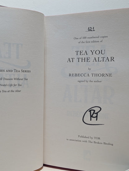 Tomes & Tea Series 1 - 4; Can't Spell Treason Without Tea etc (Signed with sprayed edges) - Fialta Books