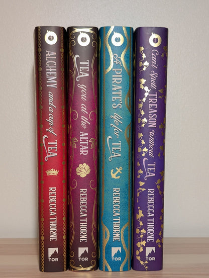 Tomes & Tea Series 1 - 4; Can't Spell Treason Without Tea etc (Signed with sprayed edges) - Fialta Books