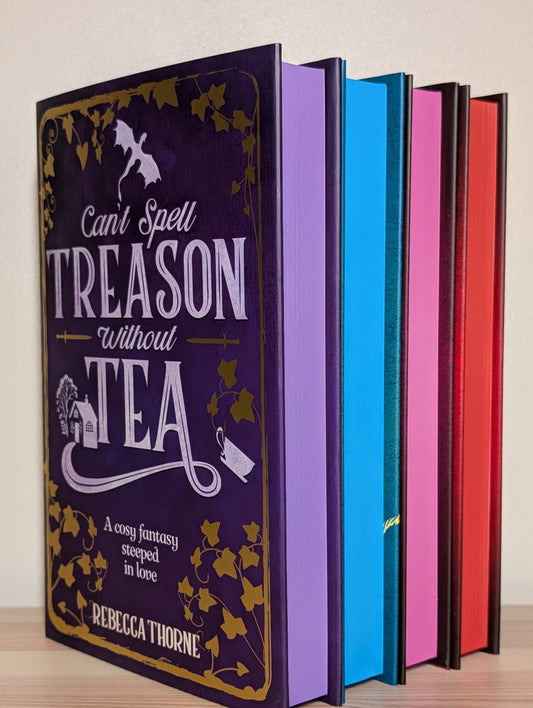 Tomes & Tea Series 1 - 4; Can't Spell Treason Without Tea etc (Signed with sprayed edges) - Fialta Books