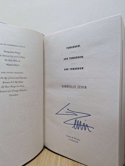 Tomorrow, and Tomorrow, and Tomorrow by Gabrielle Zevin (Signed First Edition) - Fialta Books