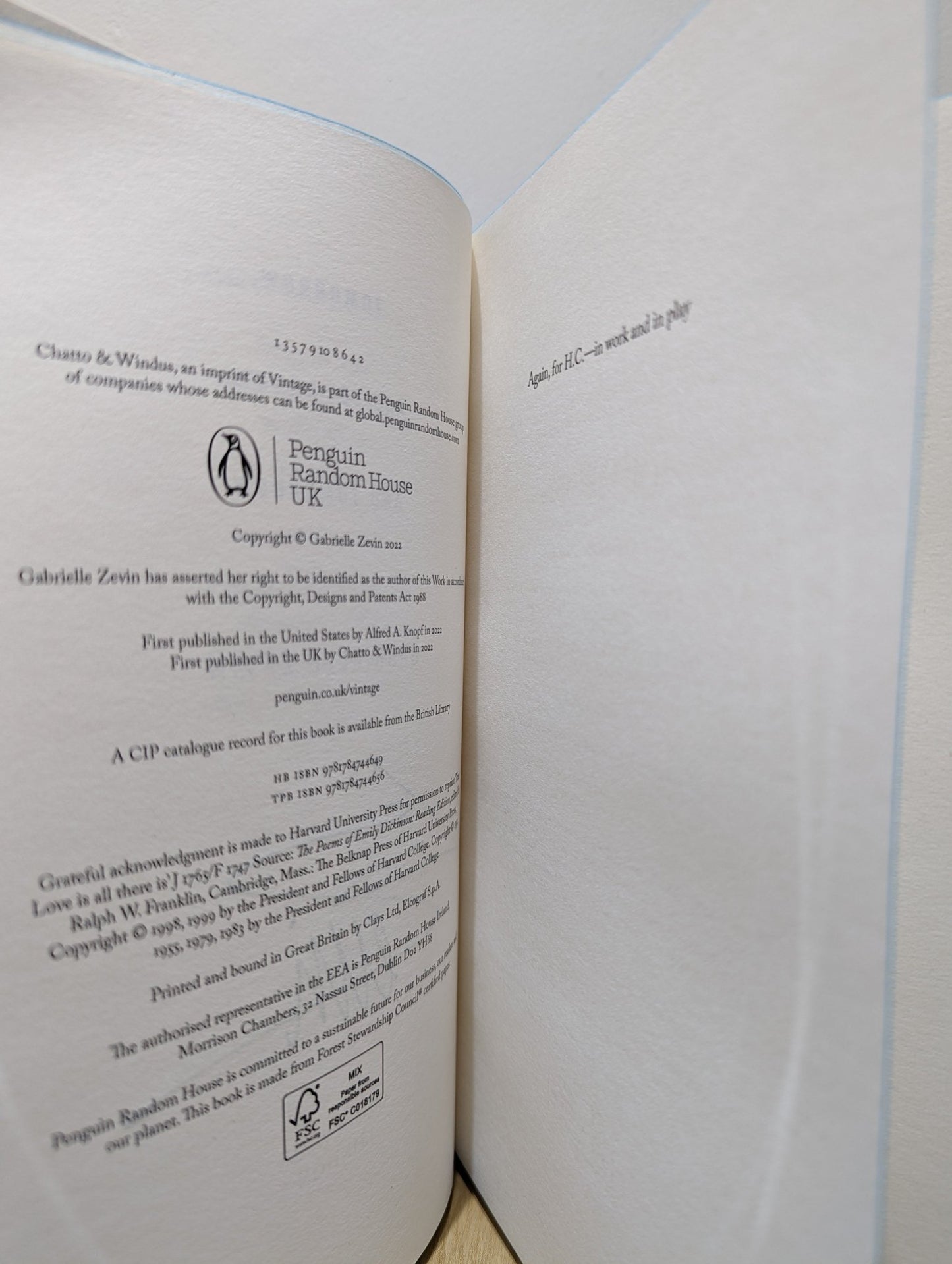 Tomorrow, and Tomorrow, and Tomorrow by Gabrielle Zevin (Signed First Edition with sprayed edges) - Fialta Books