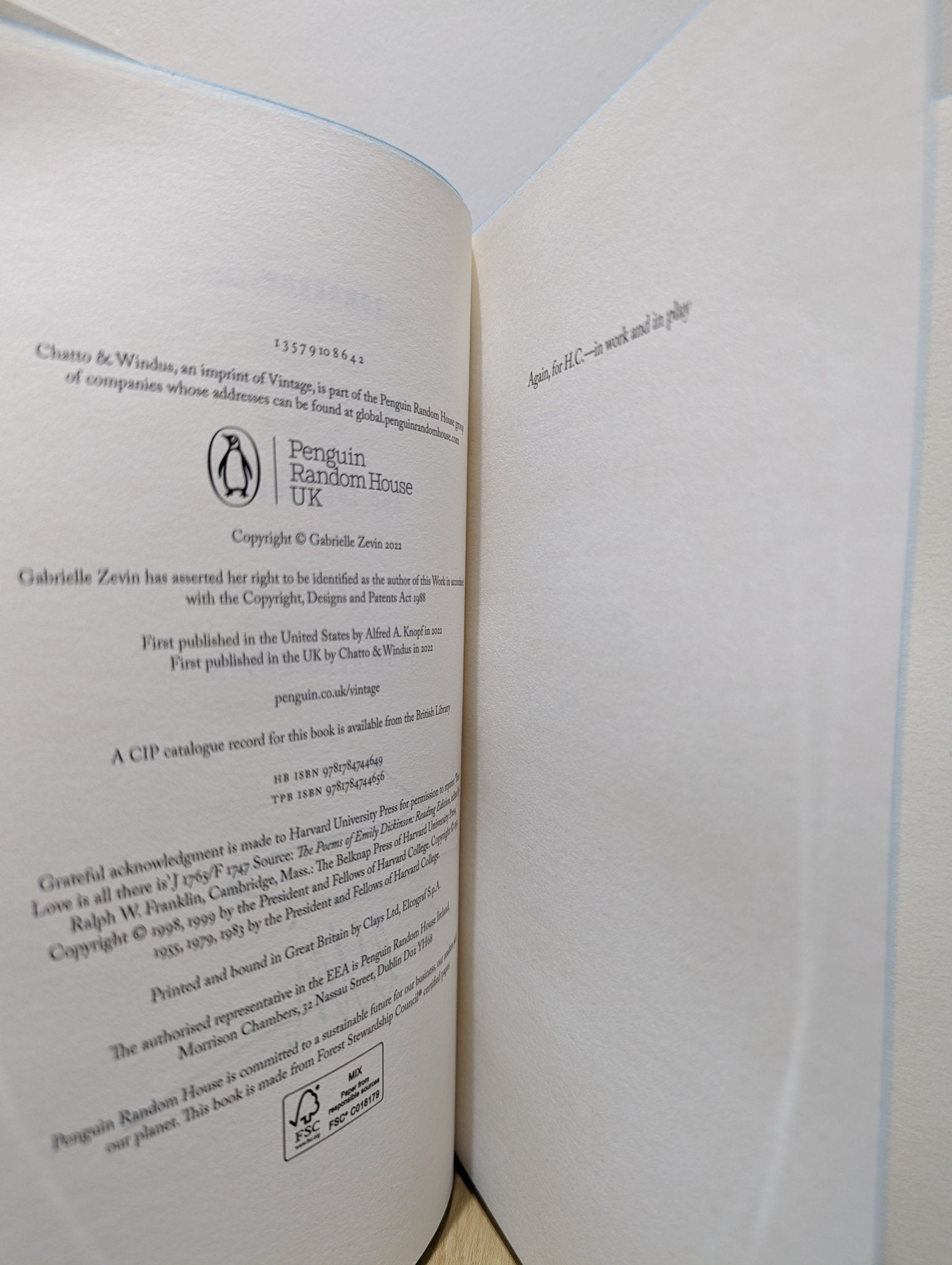 Tomorrow, and Tomorrow, and Tomorrow by Gabrielle Zevin (Signed First Edition with sprayed edges) - Fialta Books