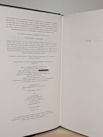 Tom's Crossing by Mark Z. Danielewski (Signed First Edition) - Fialta Books