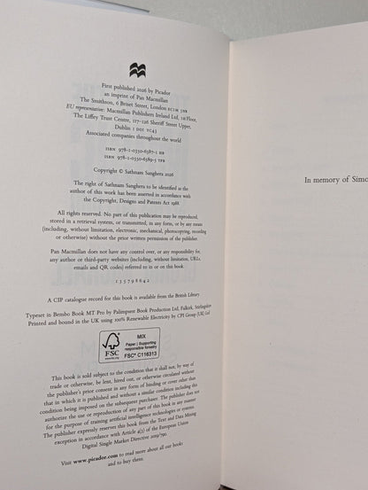 Tonight the Music Seems So Loud by Sathnam Sanghera (Signed Dated First Edition) - Fialta Books