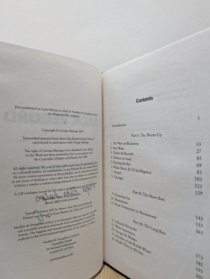 Track Record: Me, Music, and the War on Blackness by George The Poet (Signed First Edition) - Fialta Books