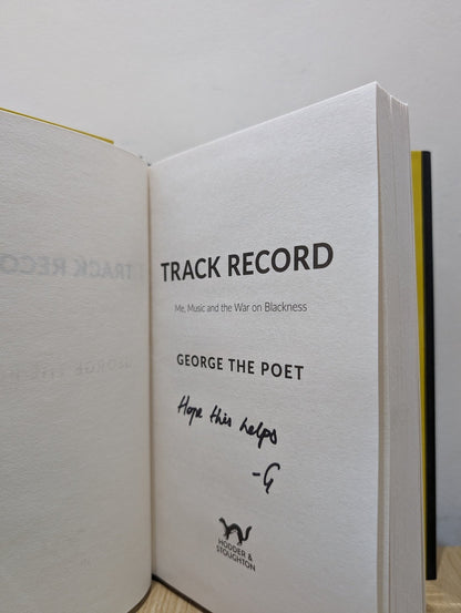Track Record: Me, Music, and the War on Blackness by George The Poet (Signed First Edition) - Fialta Books