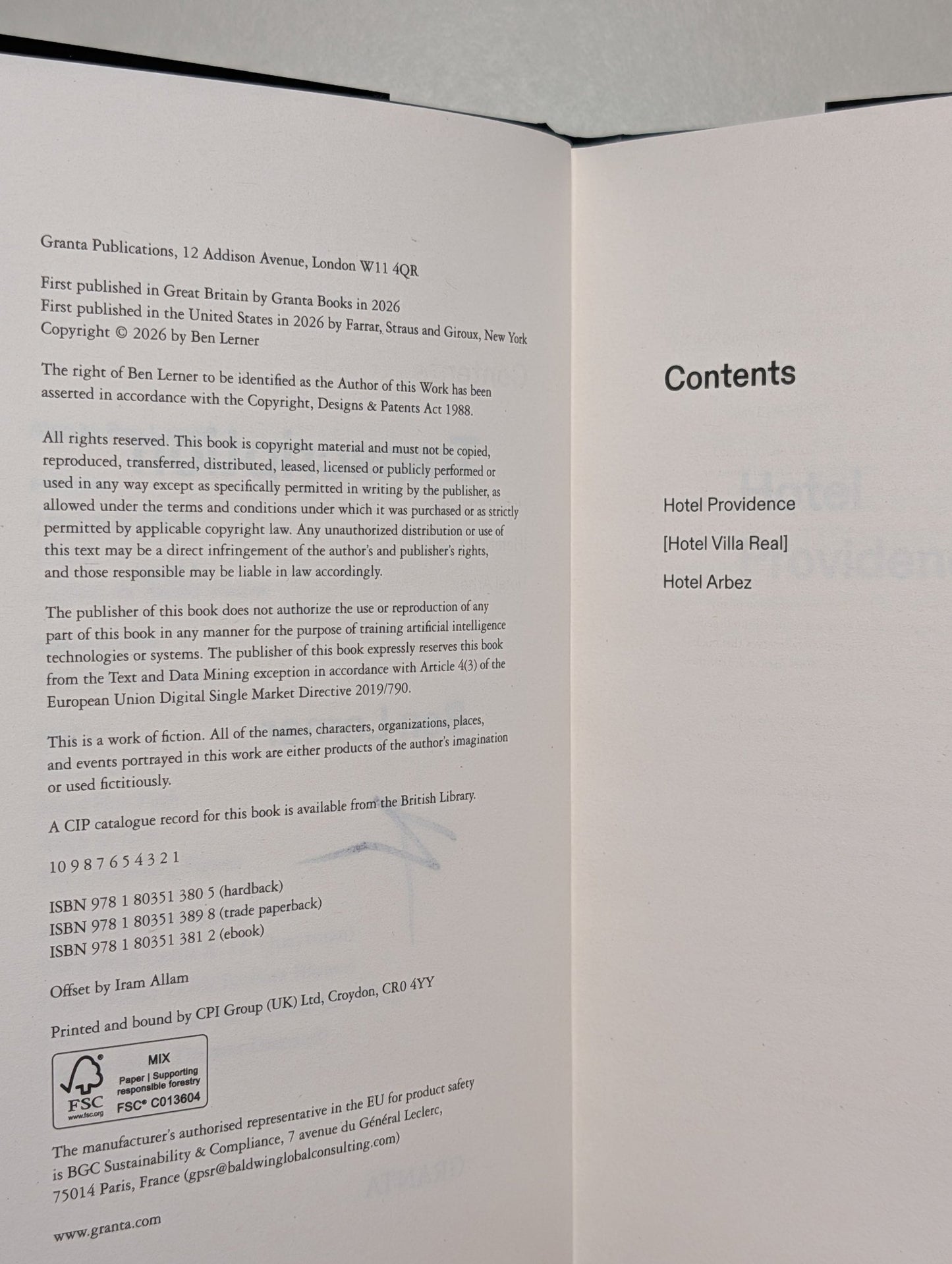 Transcription by Ben Lerner (Signed First Edition) - Fialta Books