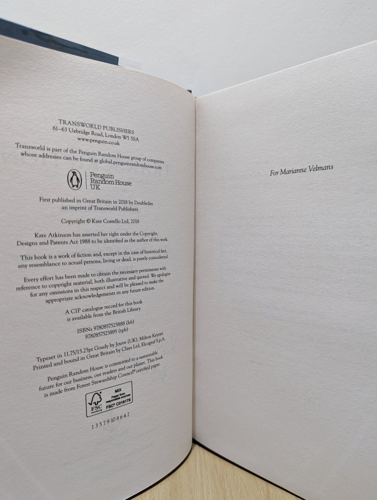 Transcription by Kate Atkinson (Signed First Edition) - Fialta Books