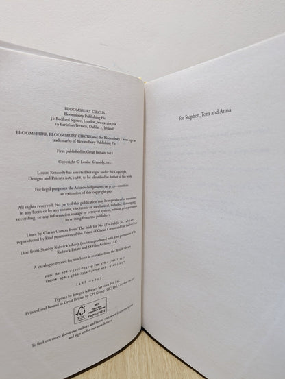 Trespasses by Louise Kennedy (Signed First Edition) - Fialta Books