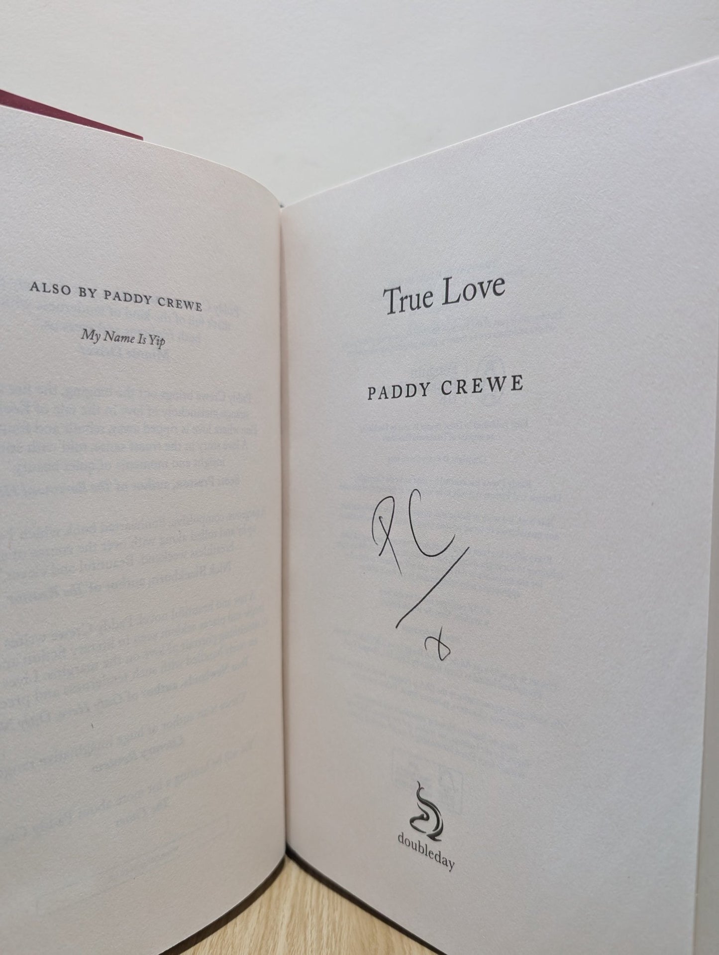True Love by Paddy Crewe (Signed First Edition) - Fialta Books