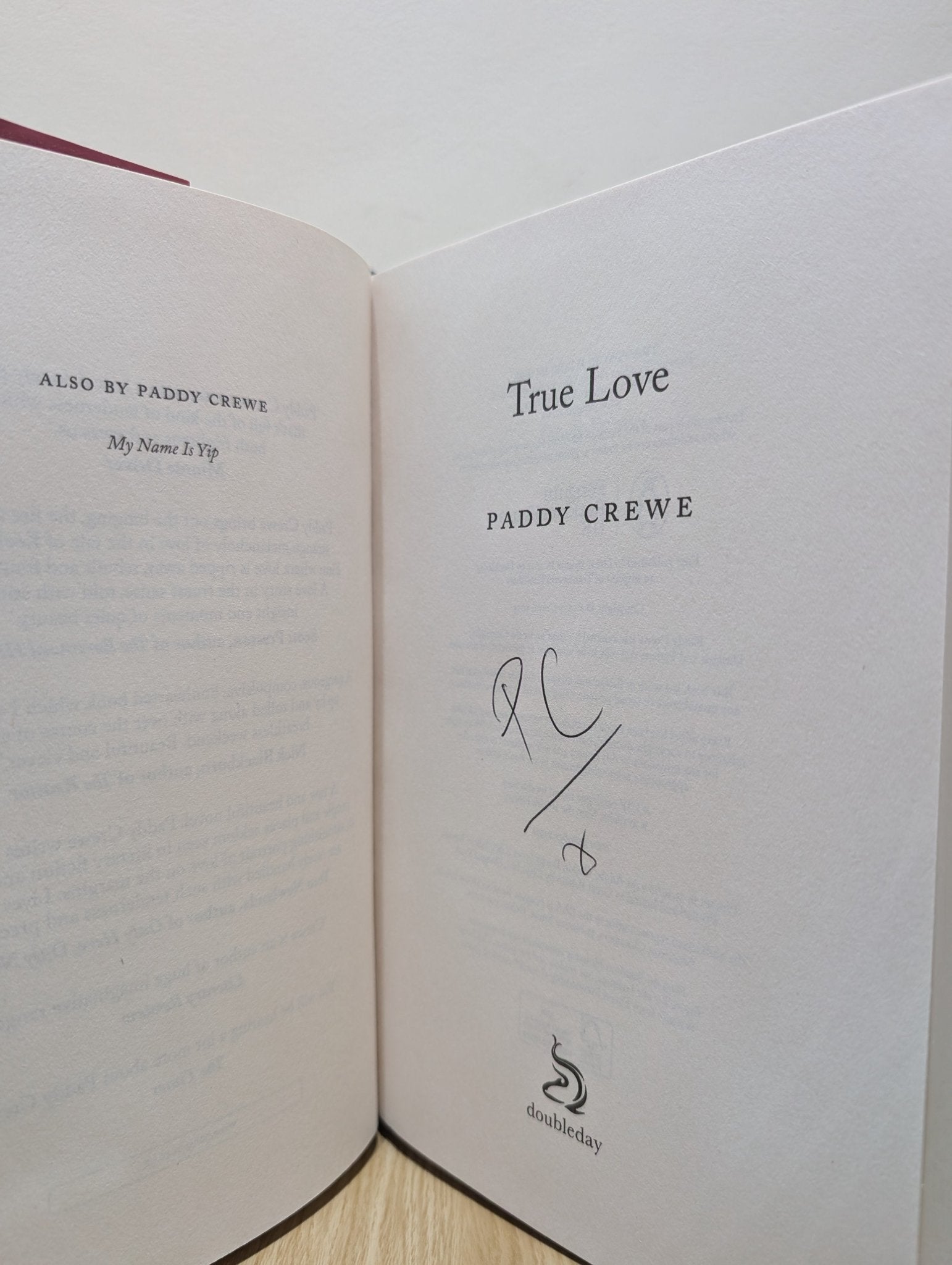 True Love by Paddy Crewe (Signed First Edition) - Fialta Books