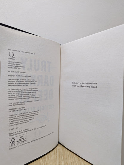 Truly, Darkly, Deeply by Victoria Selman (Signed First Edition) - Fialta Books
