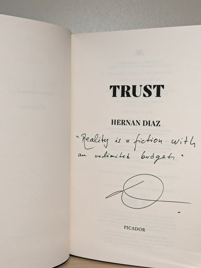 Trust by Hernan Diaz (Signed Lined Slipcase Edition) - Fialta Books