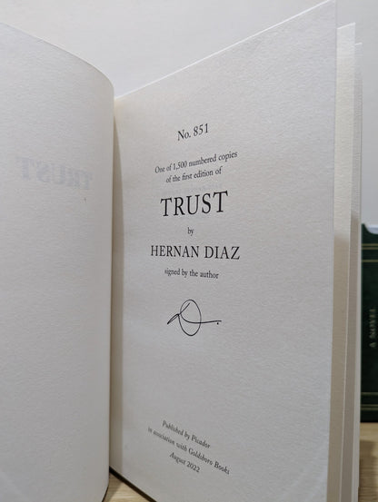 Trust by Hernan Diaz (Signed Slipcase Edition) - Fialta Books