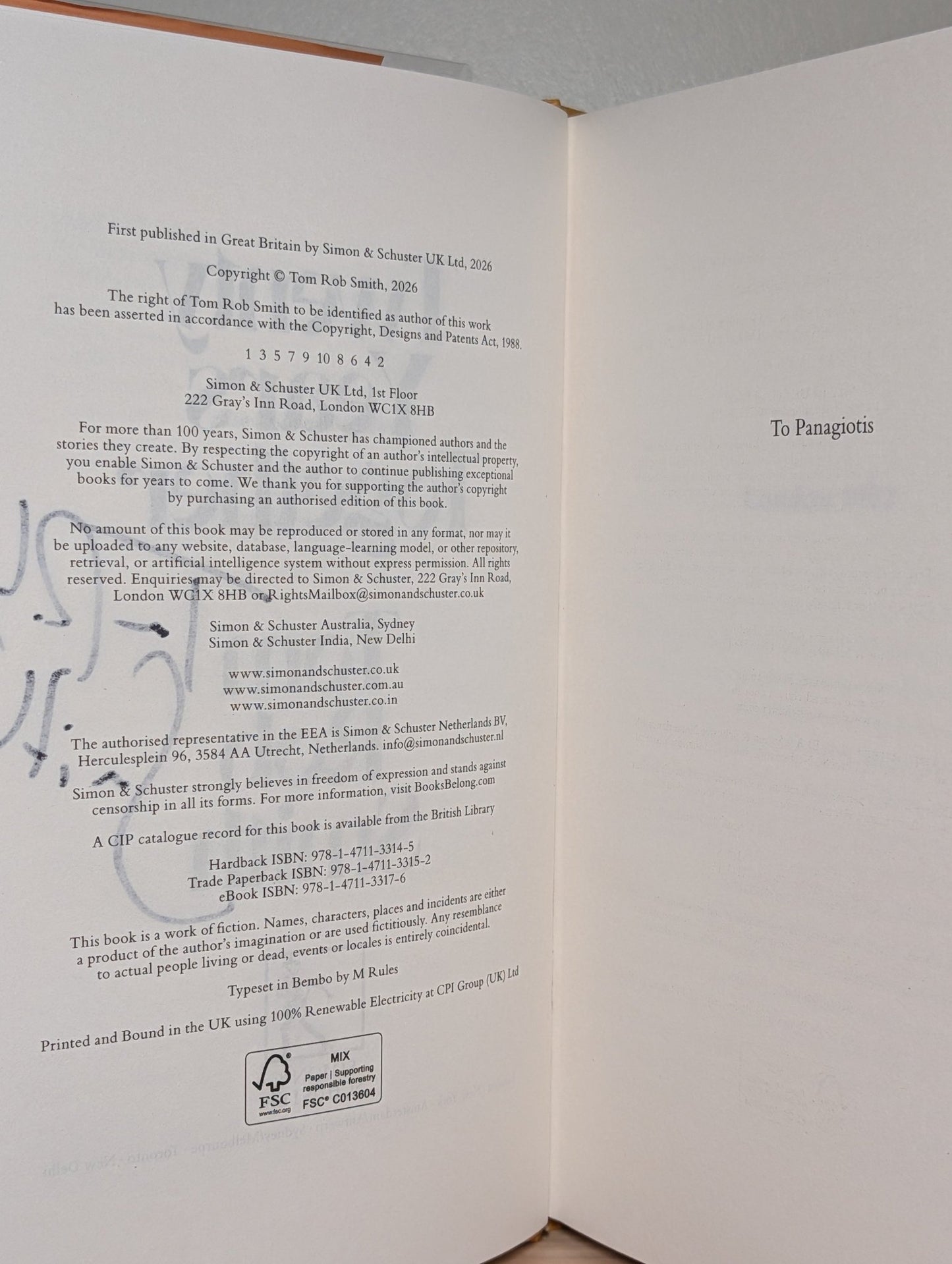 Twenty Years Together by Tom Rob Smith (Signed First Edition) - Fialta Books