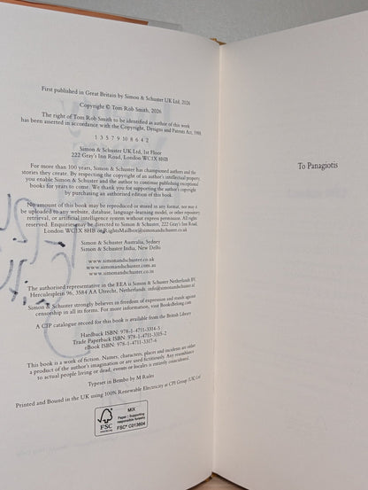Twenty Years Together by Tom Rob Smith (Signed First Edition) - Fialta Books