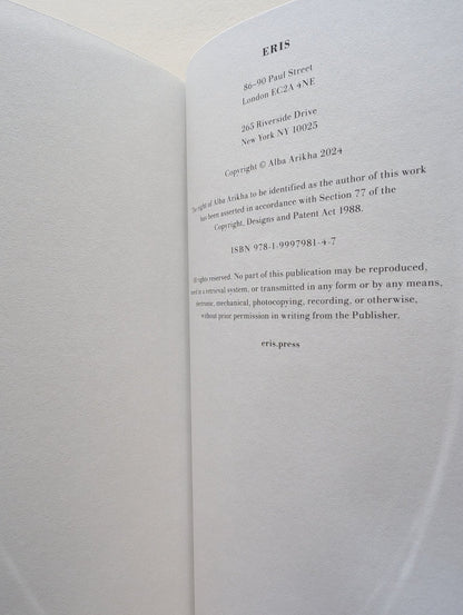 Two Hours by Alba Arikha (Signed First Edition) - Fialta Books