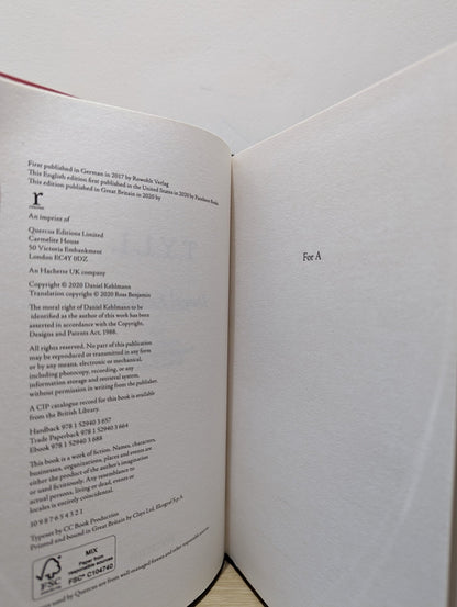 Tyll by Daniel Kehlmann - Fialta Books