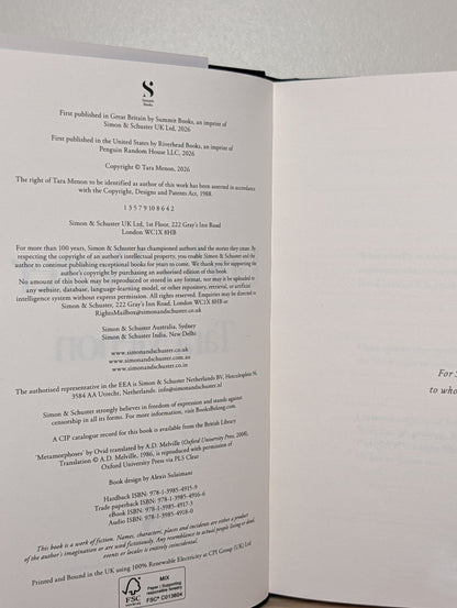 Under Water by Tara Menon (Signed First Edition) - Fialta Books