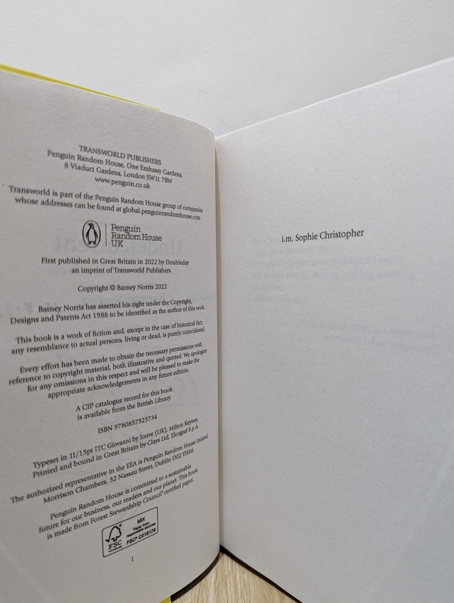 Undercurrent by Barney Norris (Signed First Edition) - Fialta Books