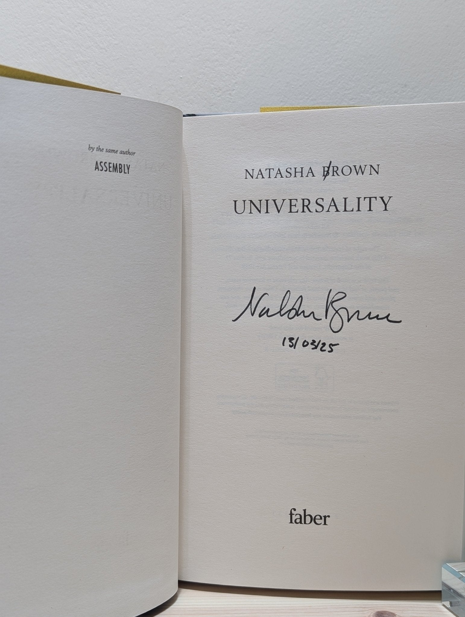 Universality by Natasha Brown (Signed Dated First Edition) - Fialta Books