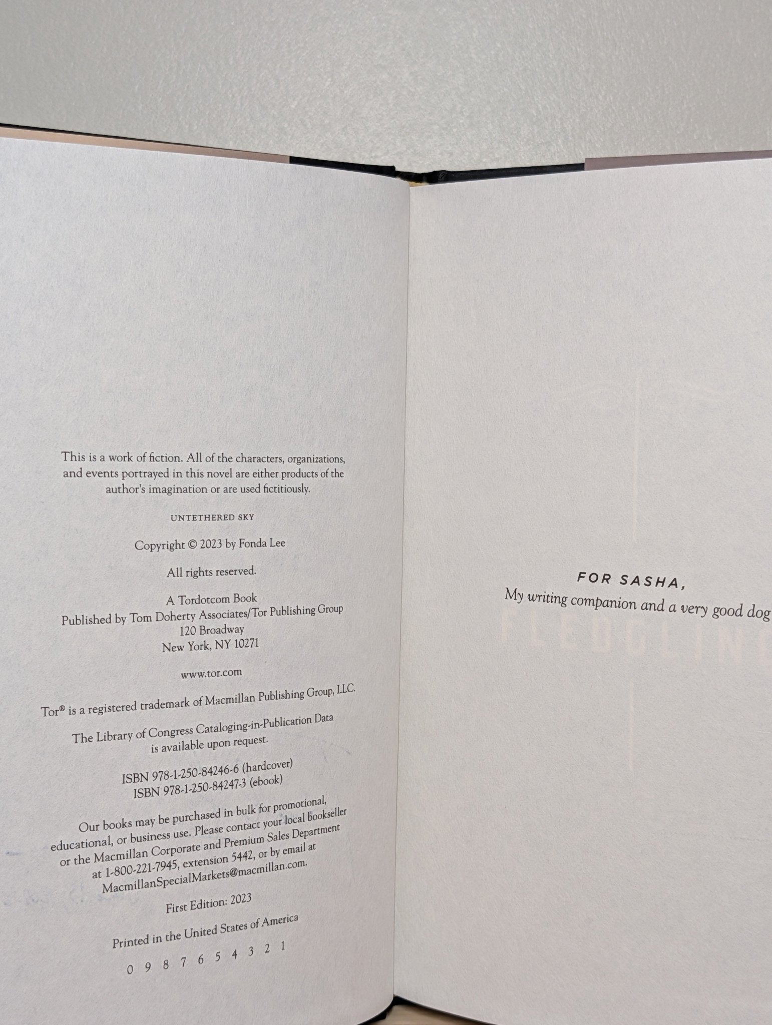 Untethered Sky by Fonda Lee (Signed Dated First Edition) - Fialta Books