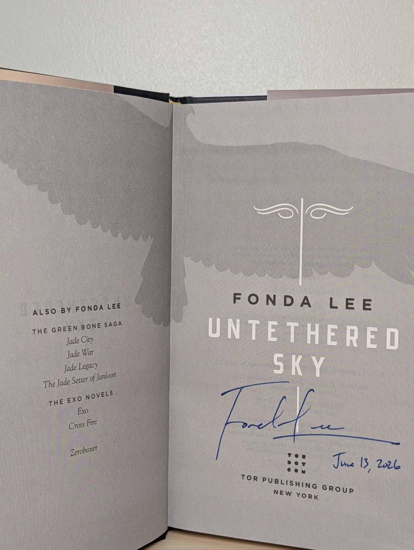 Untethered Sky by Fonda Lee (Signed Dated First Edition) - Fialta Books
