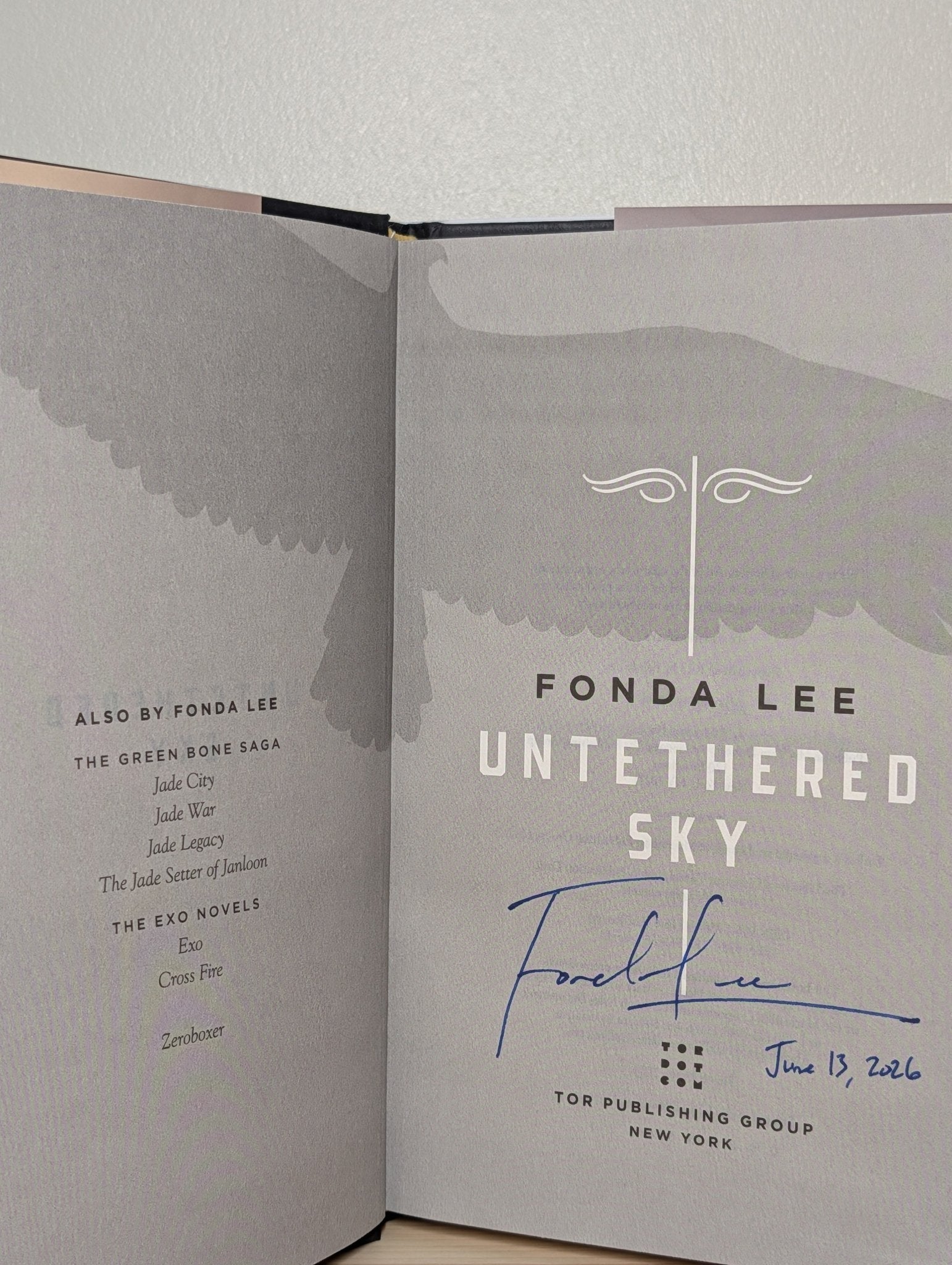 Untethered Sky by Fonda Lee (Signed Dated First Edition) - Fialta Books