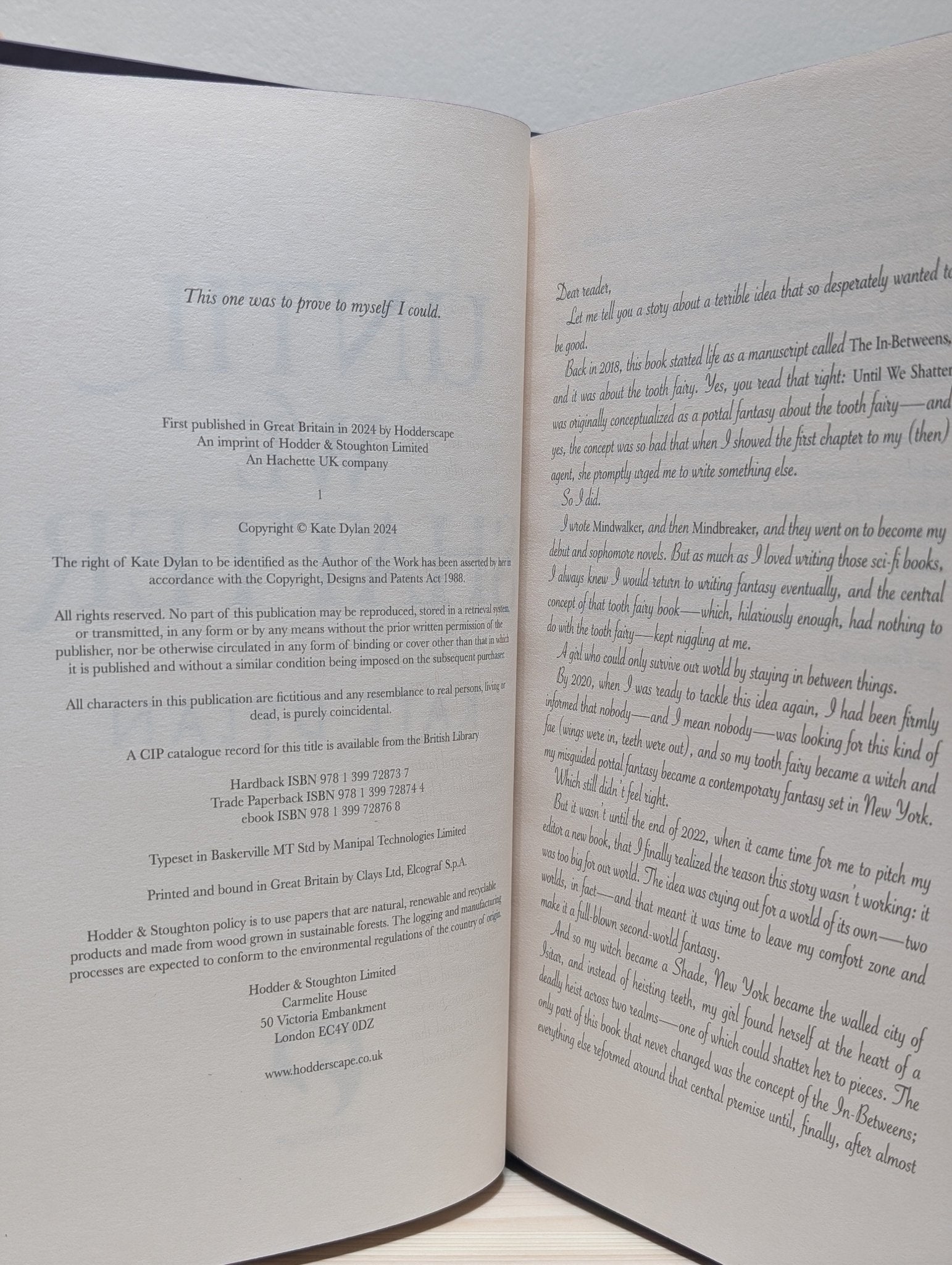 Until We Shatter by Kate Dylan (Signed First Edition with sprayed edges) - Fialta Books