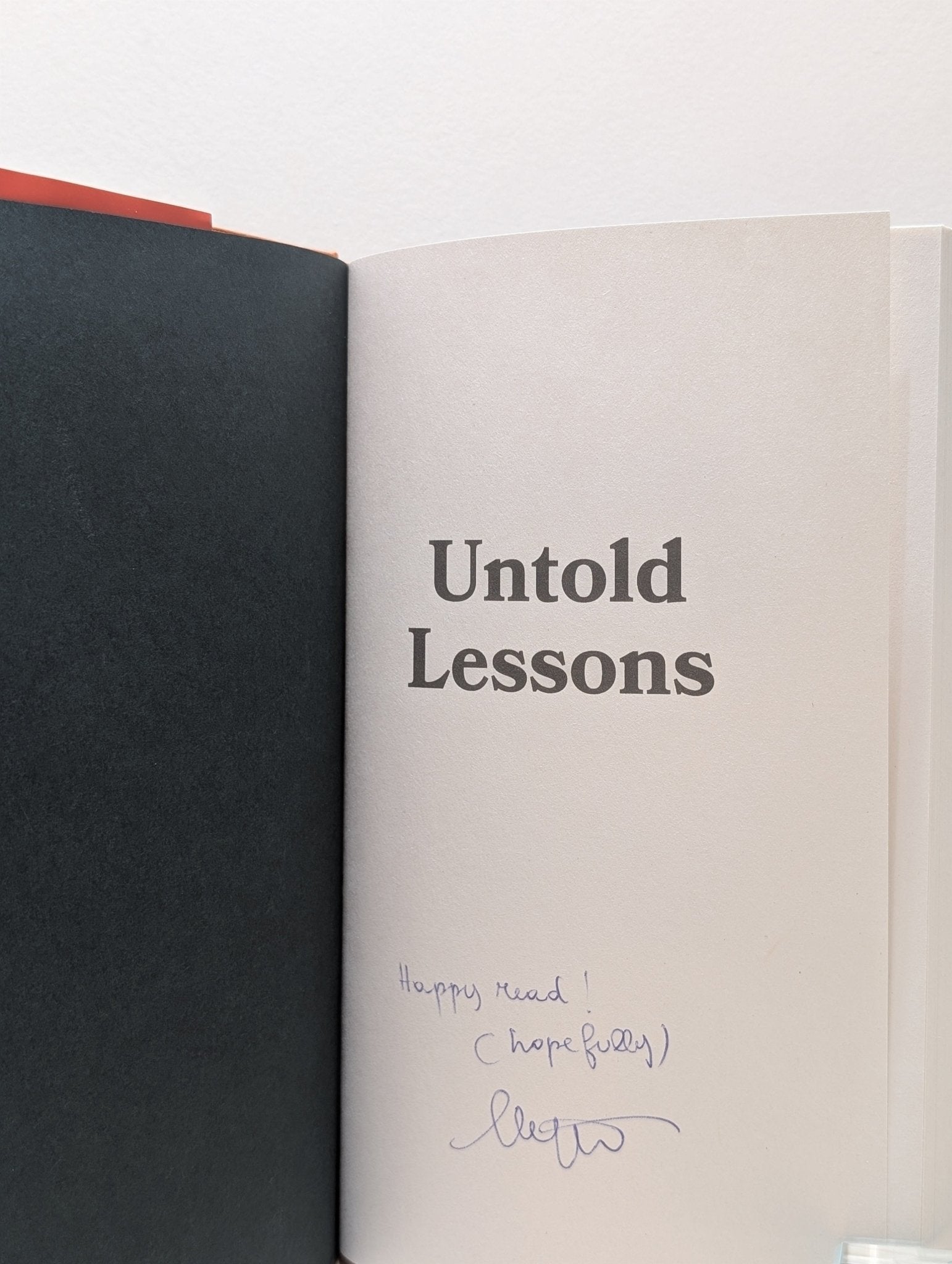 Untold Lessons by Maddalena Vaglio Tanet (Signed First Edition) - Fialta Books