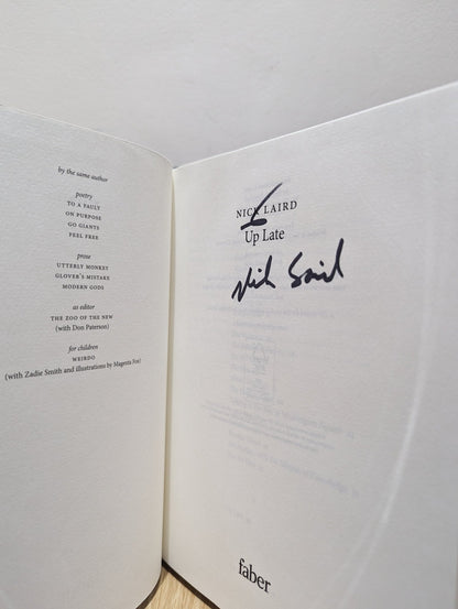 Up Late by Nick Laird (Signed First Edition) - Fialta Books