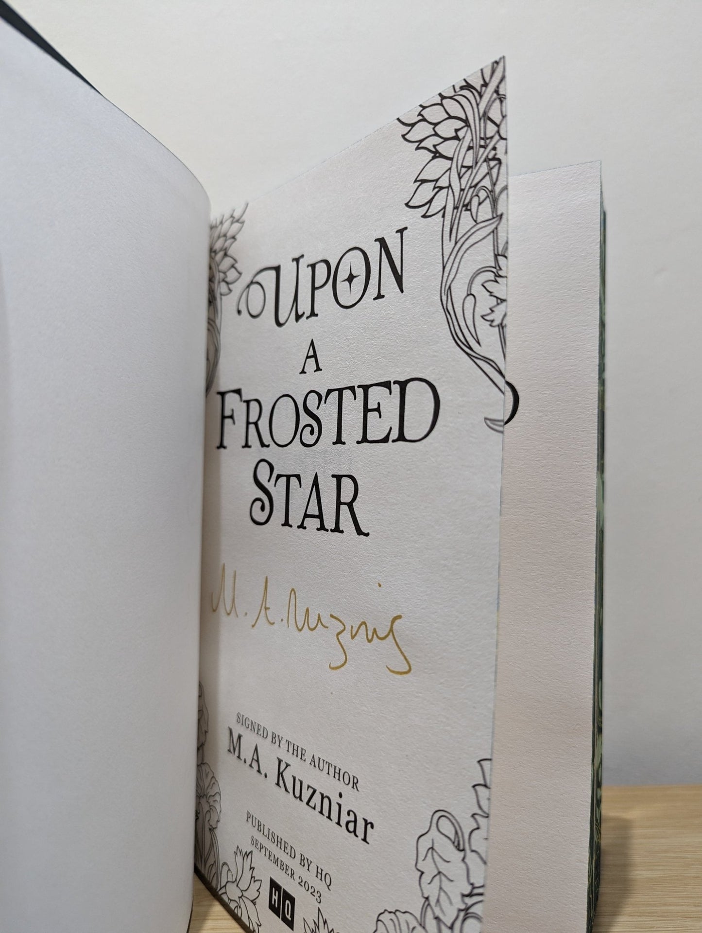 Upon a Frosted Star by M.A. Kuzniar (Signed First Edition with sprayed edges) - Fialta Books