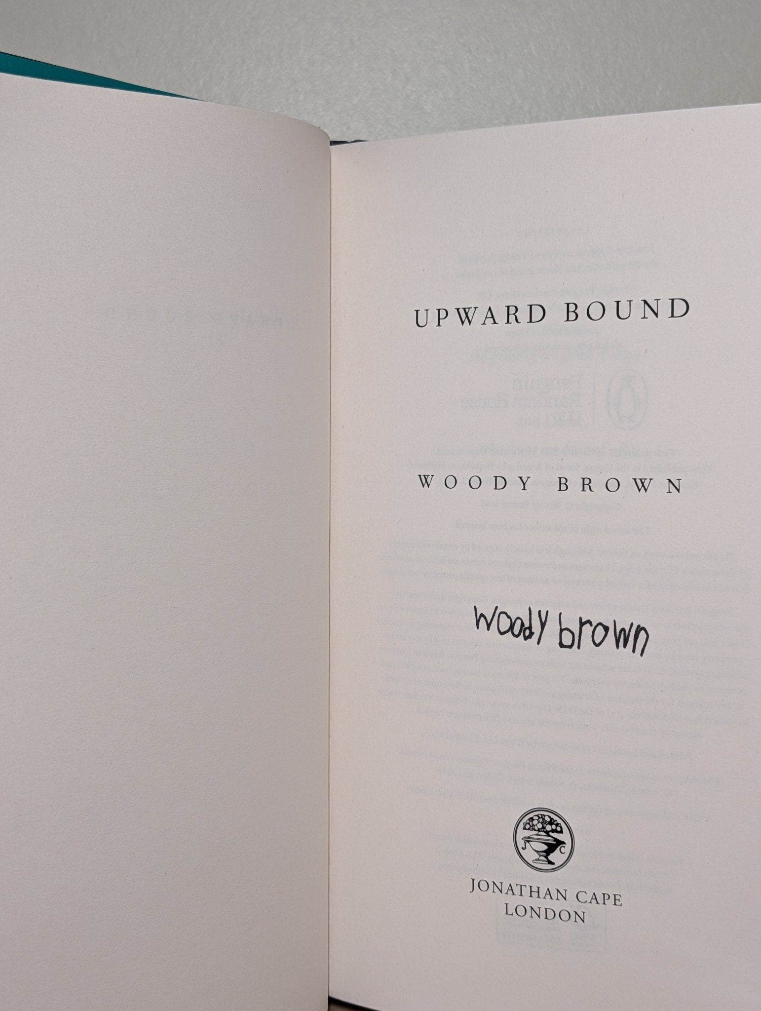 Upward Bound by Woody Brown (Signed First Edition) - Fialta Books