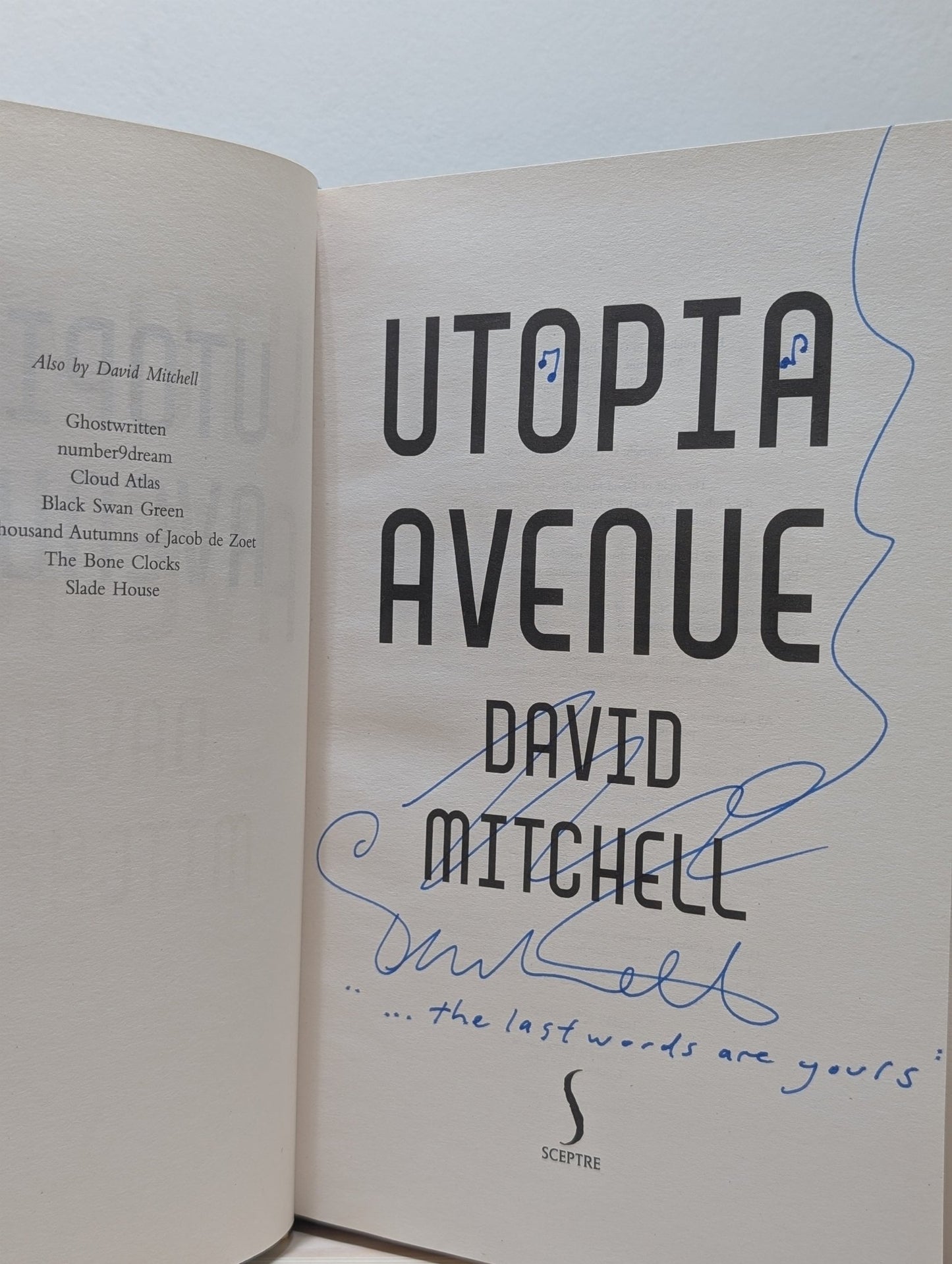 Utopia Avenue by David Mitchell (Signed Lined First Edition) - Fialta Books