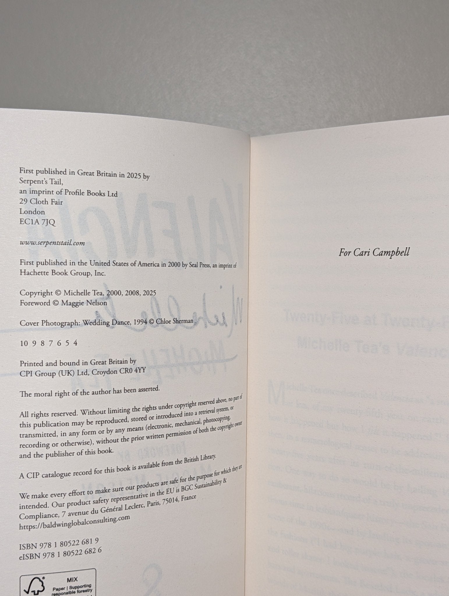 Valencia by Michelle Tea (Signed 25th Anniversary Edition) - Fialta Books